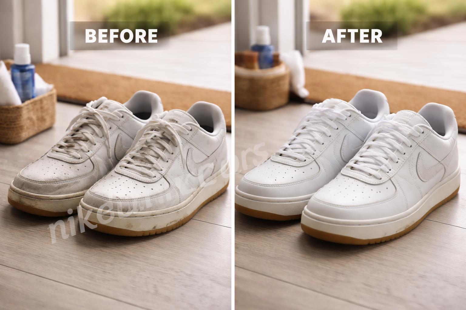 Clean leather nike sneakers after care