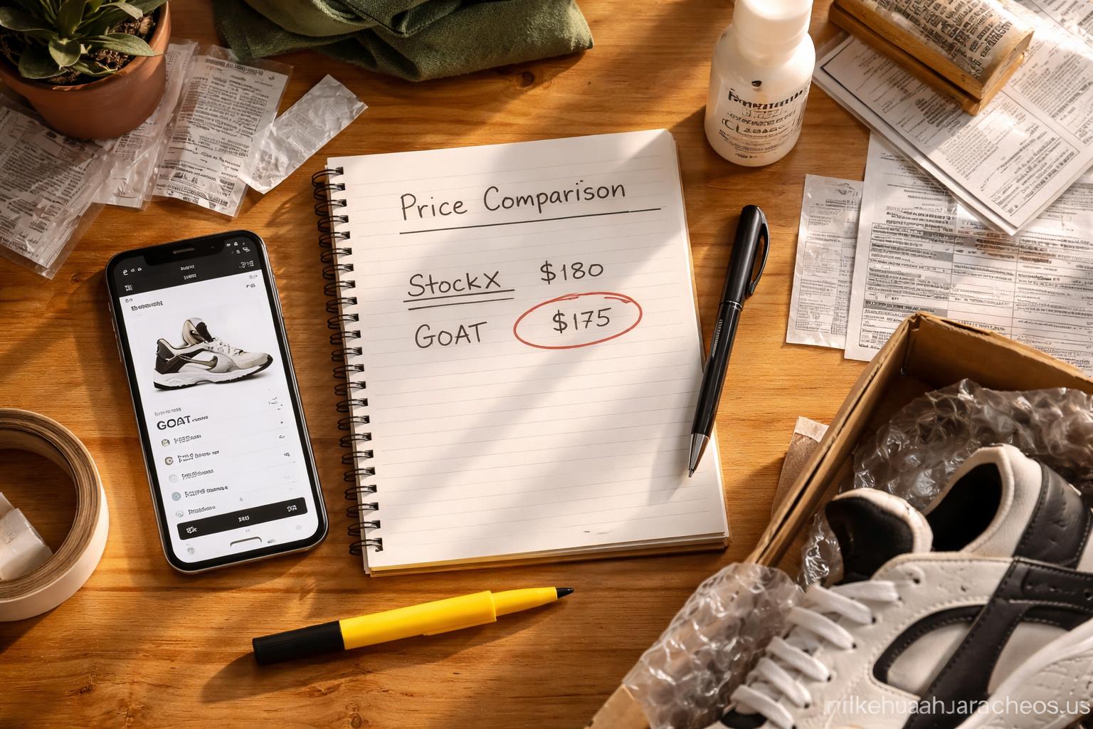 Nike cleaner price comparison flat lay