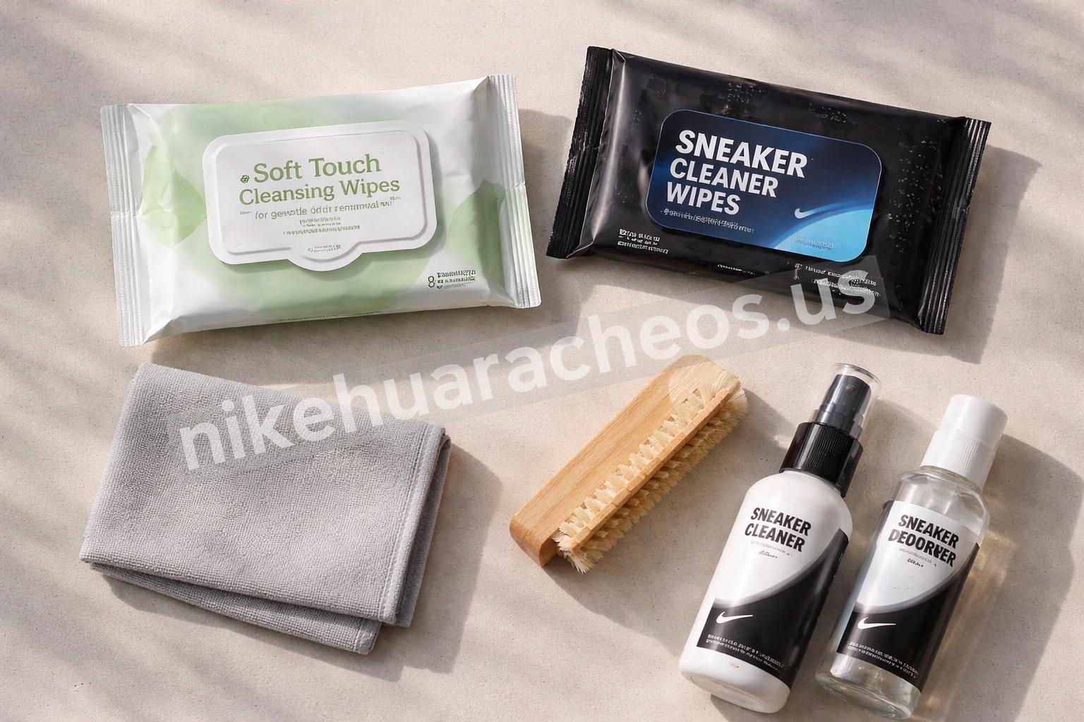 Nike cleaning wipes comparison flatlay