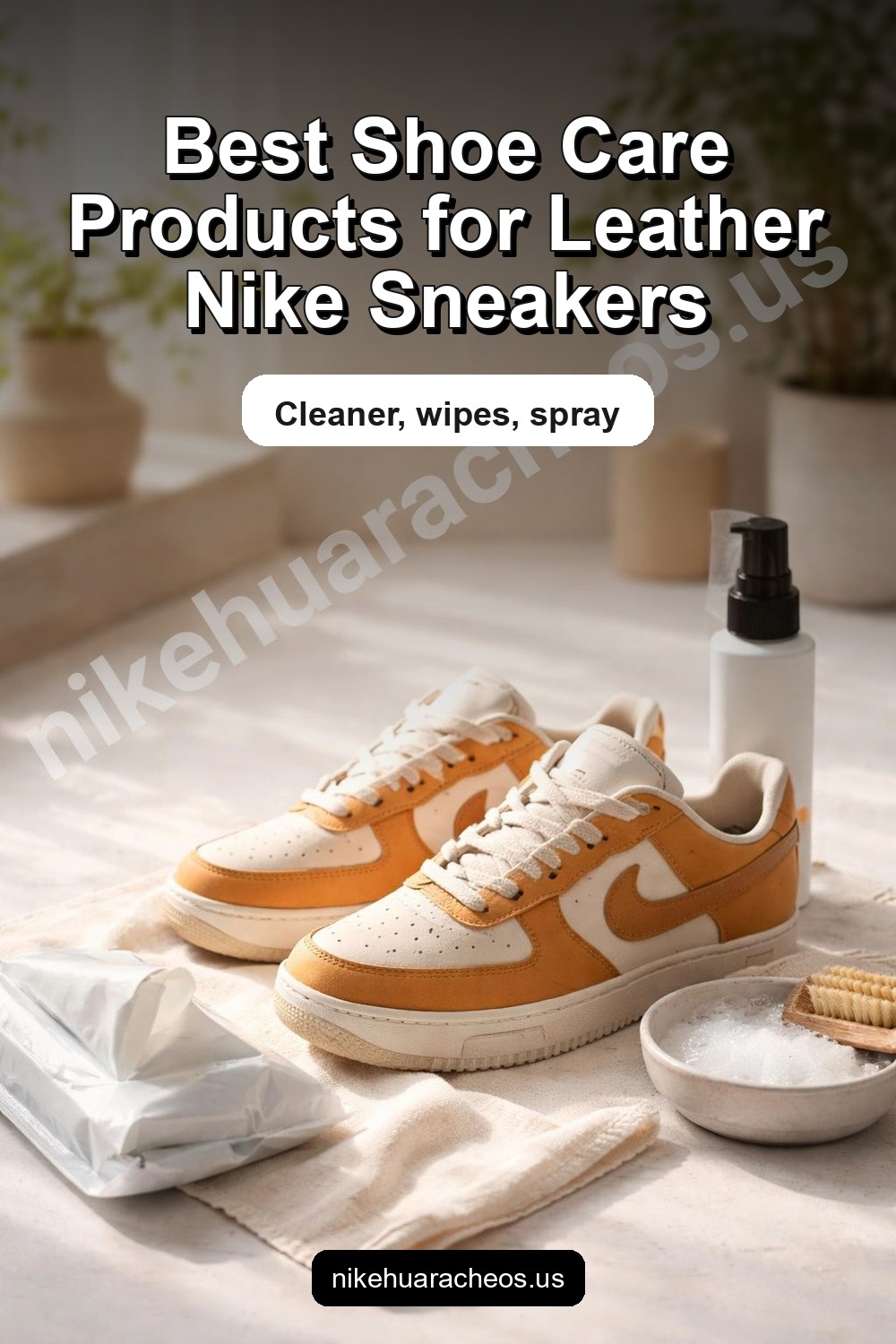 Pinterest image for Best Nike Shoe Care Products for Leather Sneakers