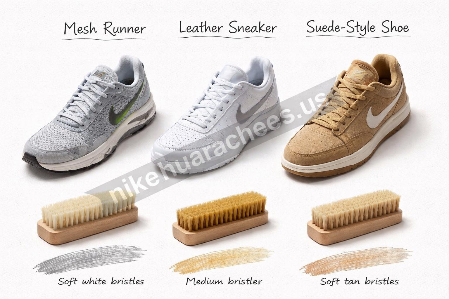 Nike shoe material brush comparison