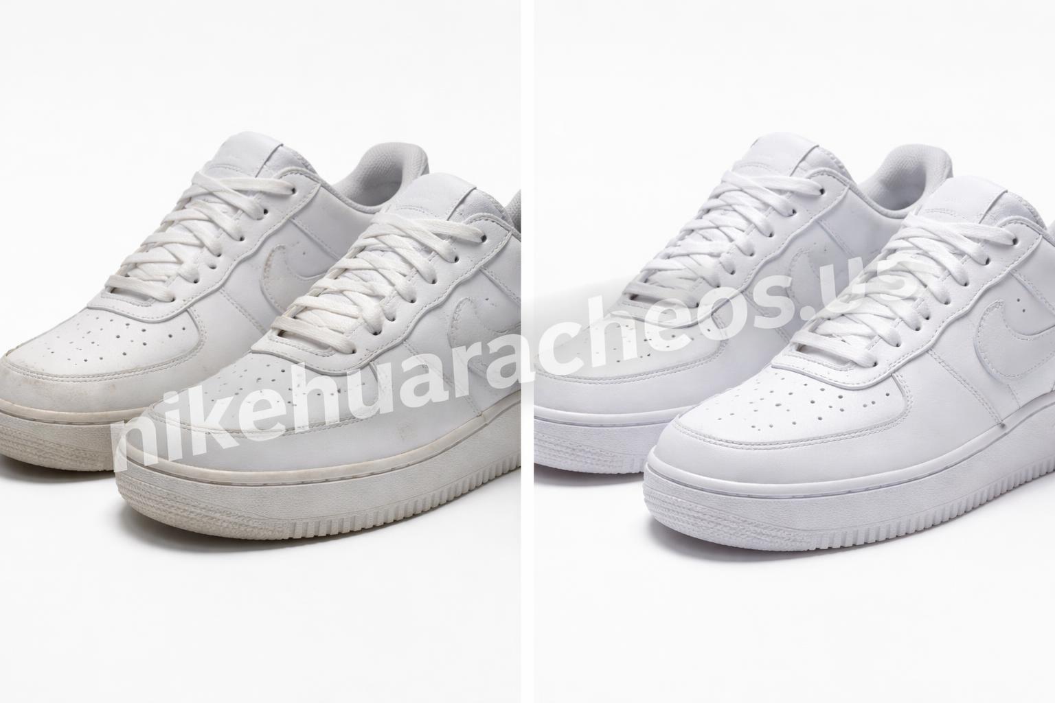Nike sneaker before after wipes cleaning