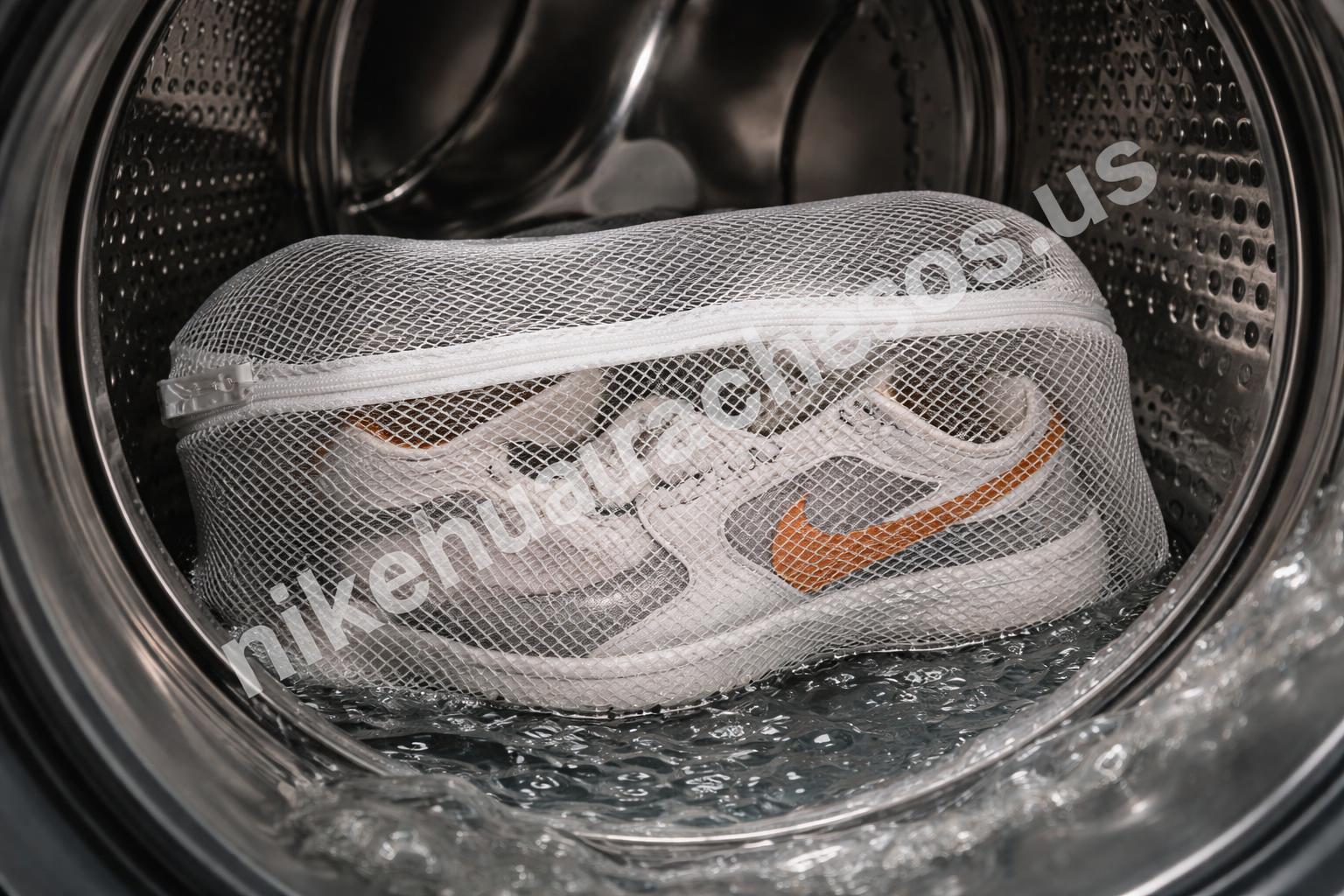 Nike sneaker laundry bag in washer