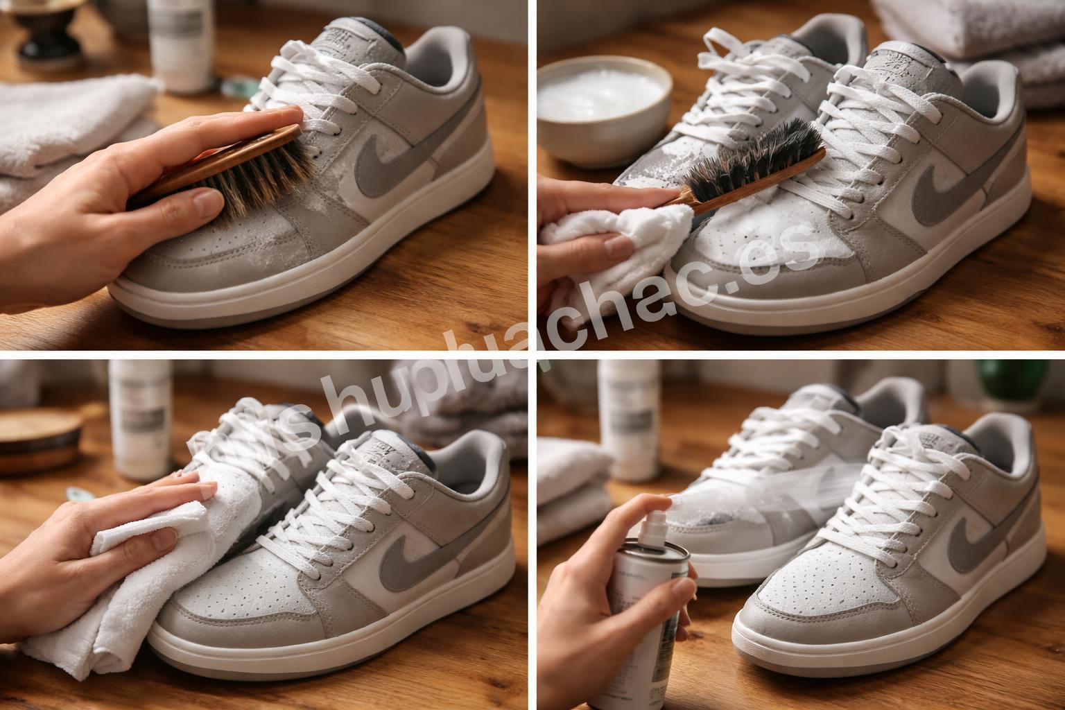 Step by step leather sneaker cleaning routine
